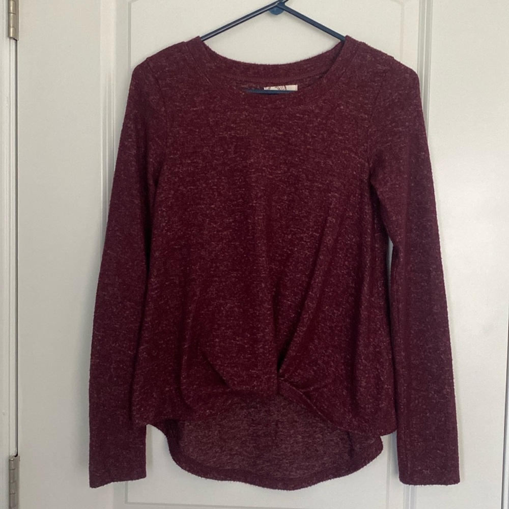SO Long Sleeve Top - Burgundy